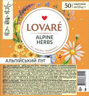 Чай травяной LOVARE Alpine herbs 1.5г х 50шт lv.72212