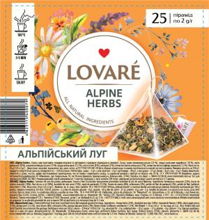 Чай травяной LOVARE Alpine herbs 2г х 25шт lv.00079