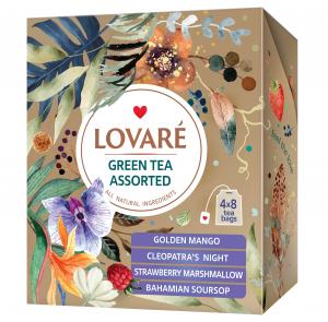 Чай зелений LOVARE асорті 1.5г х 32шт lv.79655