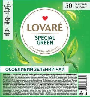 Чай зелений LOVARE Special green 1.5г х 50шт lv.75459