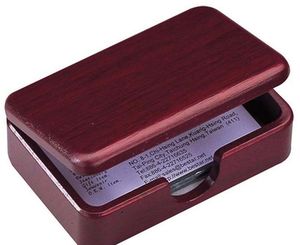Деревянный контейнер для визиток красное дерево Bestar 1315WDM - Фото 1