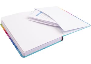Деловая записная книжка Rainbow, А5, твердая обложка текстиль, резинка, блок клетка O27190 - Фото 3