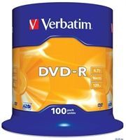 Диск DVD-R 4.7 Gb 16х Cake 100 d.54290.056 Verbatim