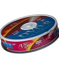 Диск DVD-R 4.7 Gb 16х Cake10 d.53399.083 Mix