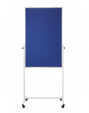 Дошка 3-в-1 750x1200 Magnetoplan Universal-Board Felt-Blue Mobile 11112103 - Фото 2