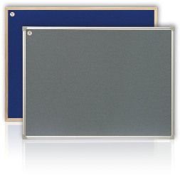 Дошка настінна текстильна синя 100х150см в алюмінієвій рамці S-line 141015