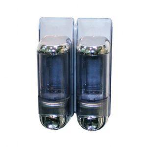 Дозатор для мыла жидкого пластик прозрачный хром 2x0.17л Acqualba 652С