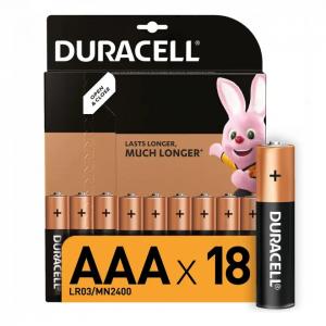 Батарейки AAA алкалиновые 1.5V LR03 18шт DURAСELL Basic Бельгия 0157276