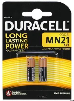 Батарейки міні алкалінові 12V MN21 для електро приладів 2шт DURAСELL Китай 0157344