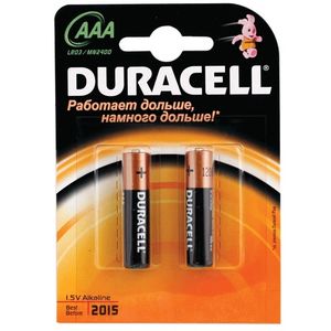 Батарейки DURACELL LR3 AAA (2 шт) Бельгия 0157260