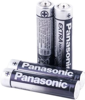 Элемент питания батарейки Panasonic GENERAL PURPOSE CARBON LR3 AAA R03UE-4PR - Фото 1