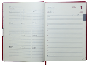 Ежедневник датированный 2019 A4 SALERNO Buromax BM.2741 - тиснение: слепое, фольгирование