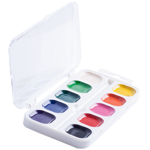 Водорозчинні акварельні фарби, 10 кольорів, ZiBi ZB.6543 - Фото 1