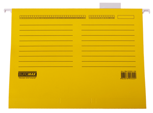 Файл підвісний картонний, А4, жовтий, по 10 шт. в упаковці BUROMAX BM.3350-08