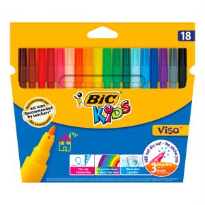 Фломастери BIC bc888681 Kids Visa 880 18 кольорів