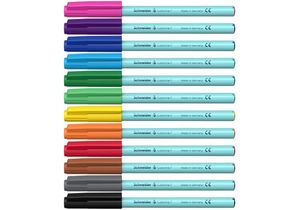 Фломастеры SCHNEIDER COLORINA F (линия 1 мм), 12 цветов S193091 - Фото 2