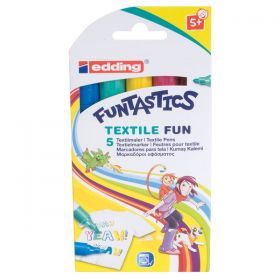 Фломастеры для текстиля ткани Edding Funtastics E-17/5 S