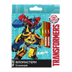 Фломастеры Transformers 12 цветов Kite TF17-047