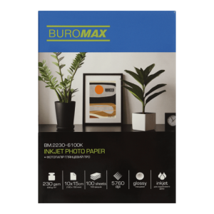 Фотопапір Buromax глянцевий PRO 10х15см 230 г/м2 100 л BM.2230-6100K