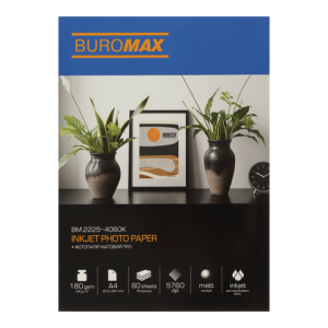 Фотобумага Buromax матовая PRO А4 180 г/м2 60 л BM.2225-4060K