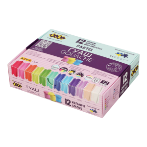 Гуашь 12 цветов х 20мл ZiBi KIDS Line PASTEL ZB.6692