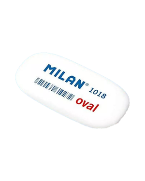Ластик MILAN 1018 овальний білий ml.1018