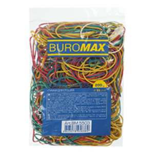 Гумки для грошей Buromax 200г JOBMAX асорти вр-BM.5503