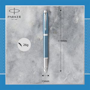Ручка перова Parker IM 17 Premium Blue Grey CT FP F 24 911 - Фото 4