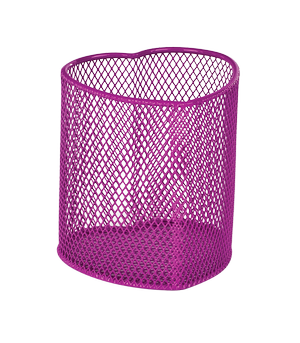 Подставка для ручек сердце 90х90х100 мм металлическая розовый ZB.3102-10 Zibi