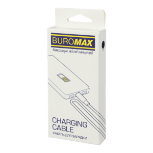 Кабель Buromax нейлоновый Type-C for Type-C 100 W с передачей данных чип E-Marker черный 1 м BM.0602