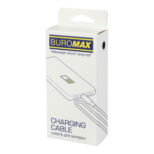 Кабель Buromax нейлоновый USB для Type-C 100 W с передачей файлов черный 1 м BM.0601