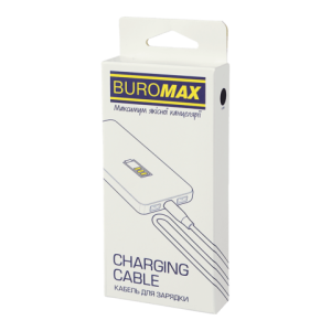 Кабель Buromax нейлоновий USB для Type-C з передачею даних чорний 1 м BM.0605