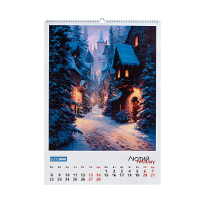 Календарь настенный Buromax 2027 г А2 1 пружина Fairytale landscapes BM.210651