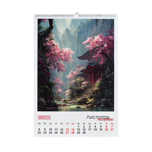 Календарь настенный Buromax 2027 г А2 1 пружина Fairytale landscapes BM.210651