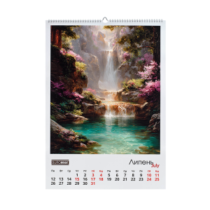 Календарь настенный Buromax 2027 г А2 1 пружина Fairytale landscapes BM.210651