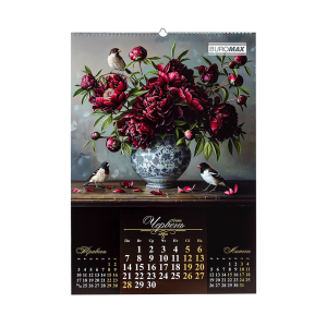 Календарь настенный Buromax 2027 г А2 1 пружина Flowers and birds BM.210650