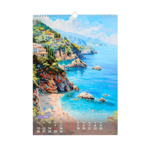 Календарь настенный Buromax 2027 г А3 1 пружина Seascapes BM.210605
