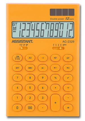 Калькулятор ASSISTANT AC-2329 yellow