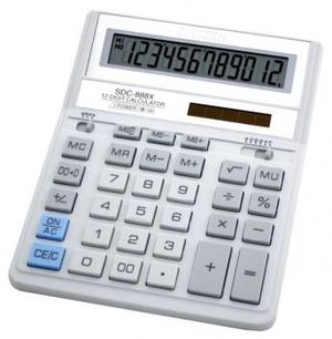 Калькулятор Citizen SDC-888 XWH 12 разрядов бело-серый
