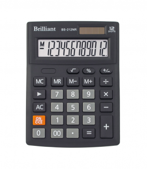 Калькулятор 12 розрядів Brilliant BS-212NR