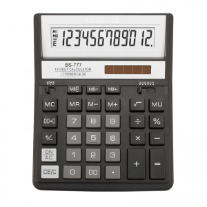 Калькулятор 12 разрядов черный Brilliant BS-777ВК