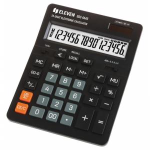 Калькулятор бухгалтерський настільний 16-розрядний чорний Eleven SDC-664 S