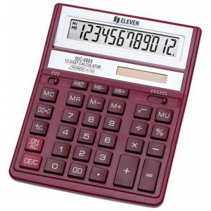 Калькулятор бухгалтерский настольный 12-разрядный красный Eleven SDC-888XRD