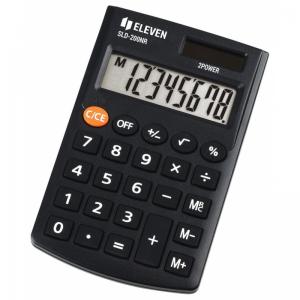 Калькулятор карманный 8-разрядный черный Eleven SLD-200 NR