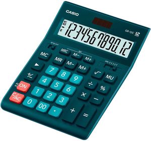 Калькулятор настольный 12-ти розрядный, 209х155х35 мм, CASIO GR-12C-DG-W-EP