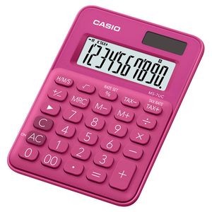 Калькулятор настільний 10-розрядний Casio MS-7UC-RD-S-EC рожевий