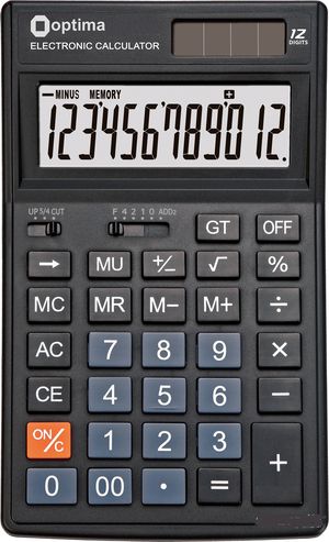 Калькулятор настольный 12 розрядов Optima О75521