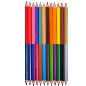 Олівці кольорові MARCO, двохсторонні, 24 кольори, дерево, Coloritе 1110-12CB - Фото 1