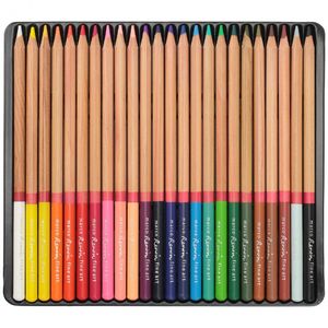 Олівці кольорові, 24 кольори, кедр, металева упаковка, MARCO FineArt-24TN - Фото 1