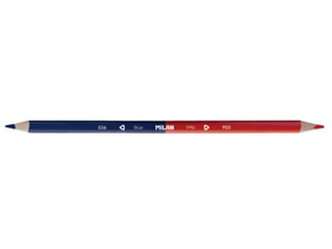 Олівець двоколірний трикутний синьо-червоний Milan ml.0702312 - Фото 2